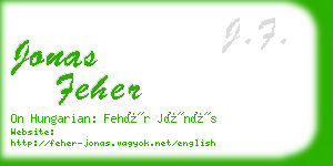 jonas feher business card